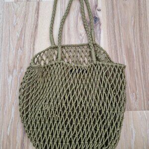 Olive green crochet tote bag #crochet #totebag